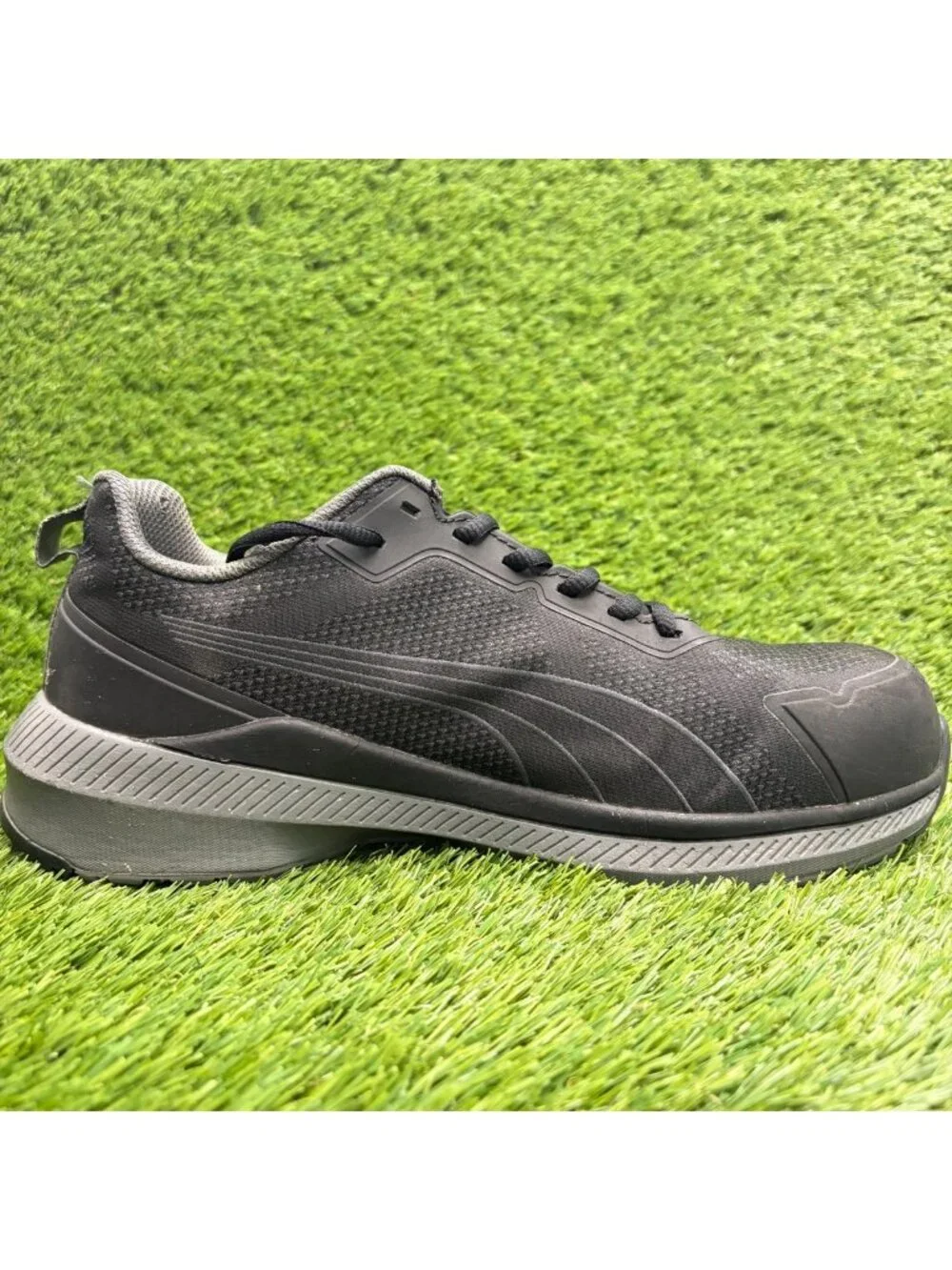 Puma Motion PWR Slide Mens Size 10 Black Gray Composite Toe Safety Work Shoes